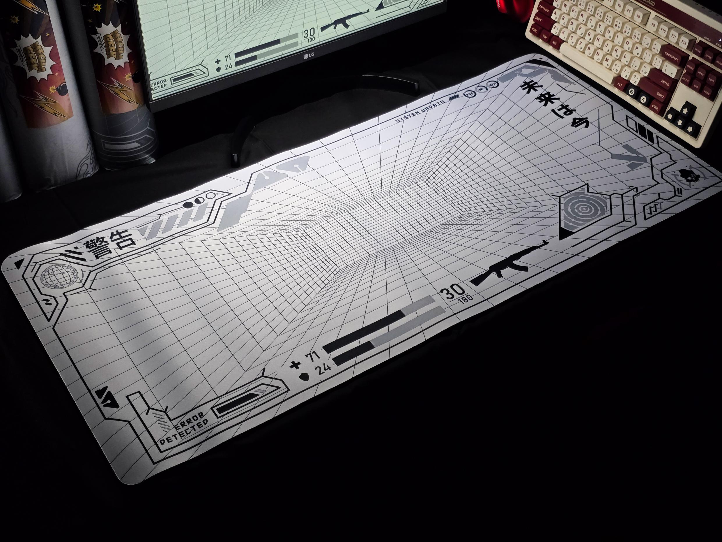 image-3 HyperGrid White Speed Surface 4mm Thick & Soft Stitchless Mousepad - Image 1